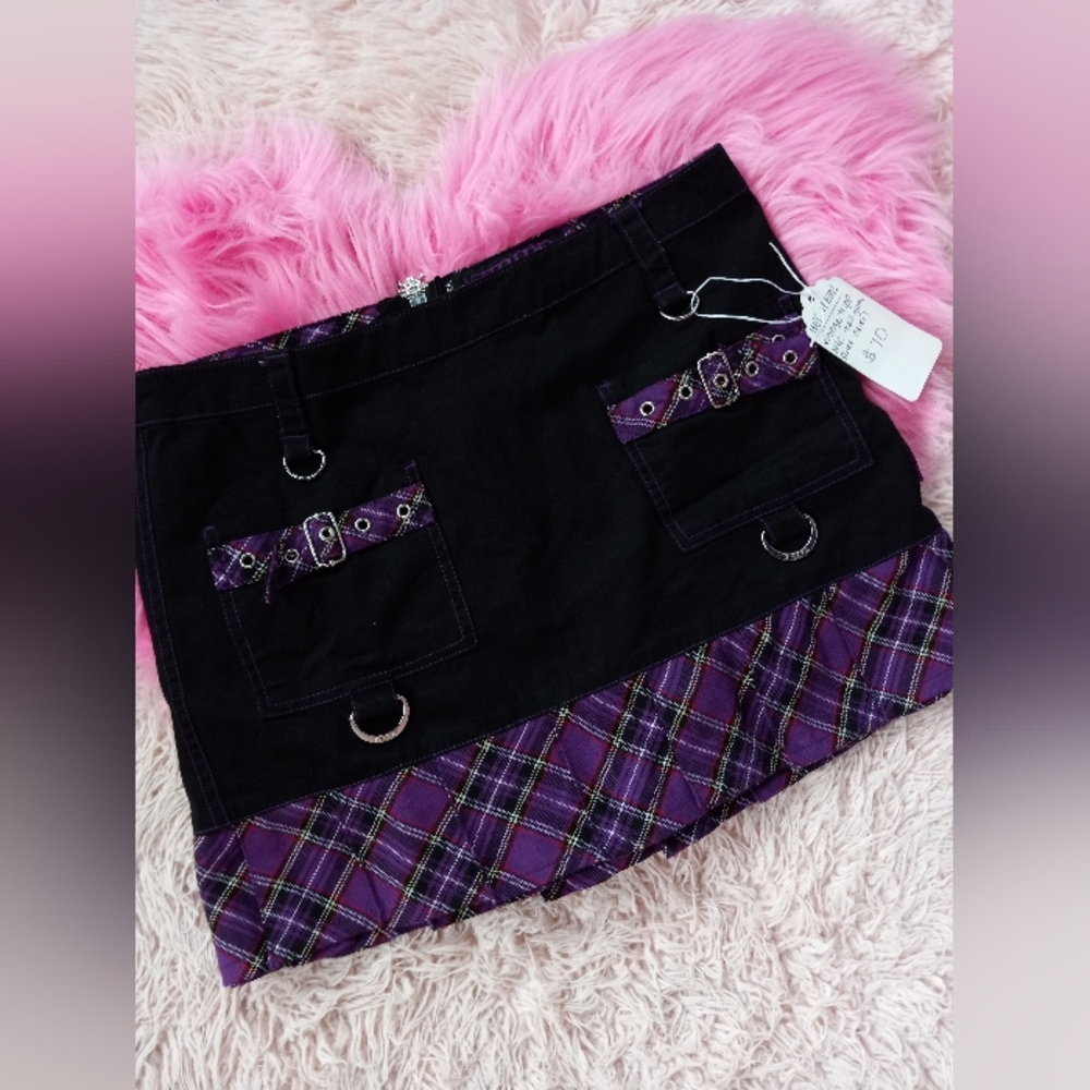 Tripp NYC vintage mall goth early 2000s radass purple & black skirt! SOLD - Picture 1 of 12
